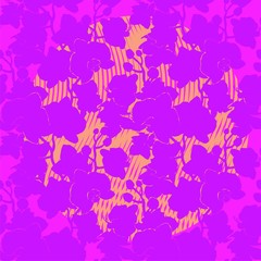Fototapeta na wymiar Bright colored Floral vertical seamless pattern with hand drawn tropical flowers Orchids, Phalaenopsis. For floristic design, greeting cards, wrapping paper, pacposters, package,banners, textile,.