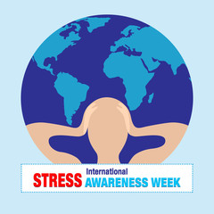 Creative banner/poster for international's stress awareness week in November. Stop coping up. Speak out.  