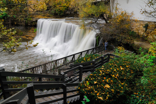 Chagrin Falls, The waterfalls are located in the Village of Chagrin Falls, Ohio