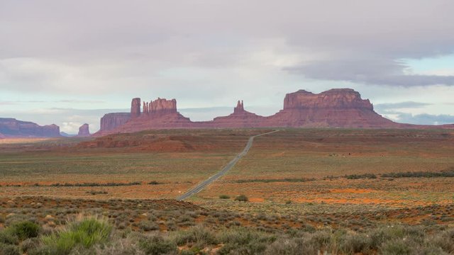 Timelapse of Forrest Gump Point near Monument Valley, Utah