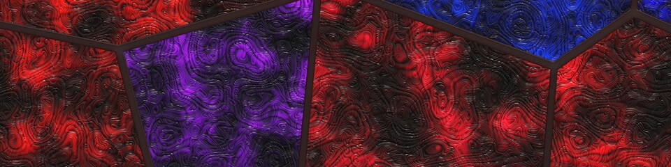 Plakat Abstract- hot stained glass