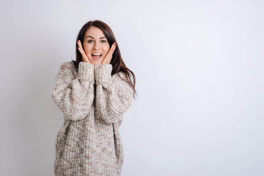 Beautiful cute girl, winter concept