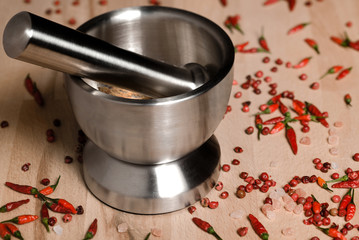 Küche Mörser mit Stößel  für Gewürze und Kräuter Zutaten Mischung