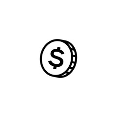 dollar icon, money icon , money logo,  vector money icon isolated on white background