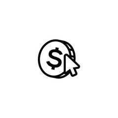 dollar icon, money icon , money logo,  vector money icon isolated on white background