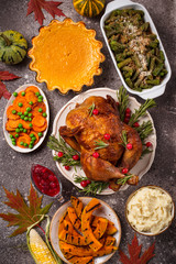 Thanksgiving Day traditional festive dinner