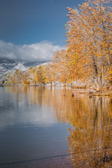 Quail Lake, Colorado Springs, Colorado. Photos taken on an early fall day after a snowstorm