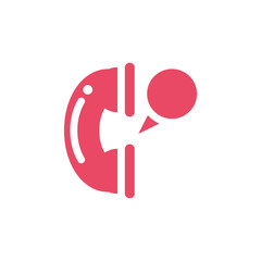 telephone receiver on white background