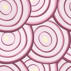 Seamless red onion slices