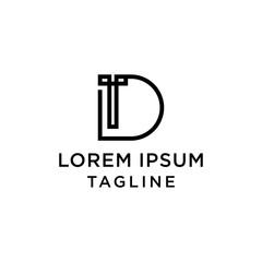 initial letter logo DT, TD logo template 