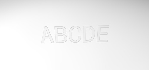 3D font in gray background