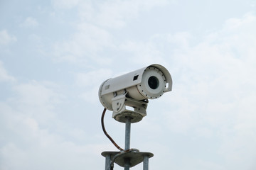 CCTV with sky background