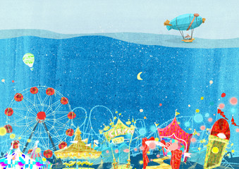 Amusement park in the sea