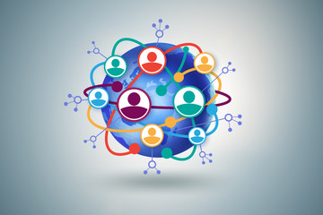 Social networking concept - 3d rendering