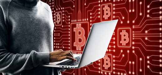 Cryptography and malware concept