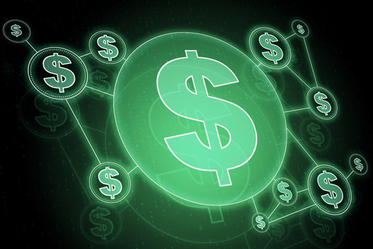 Cryptocurrency and money wallpaper