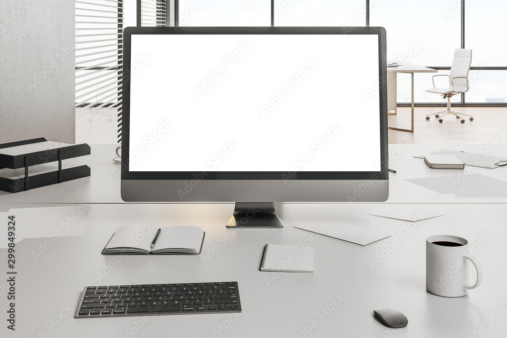 Poster Desktop with empty computer screen