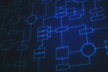 Creative big data blockchain wallpaper