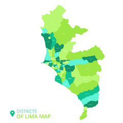 Districts of Lima map © Josuelyn