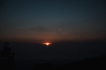 Beautiful summer sunset in greece