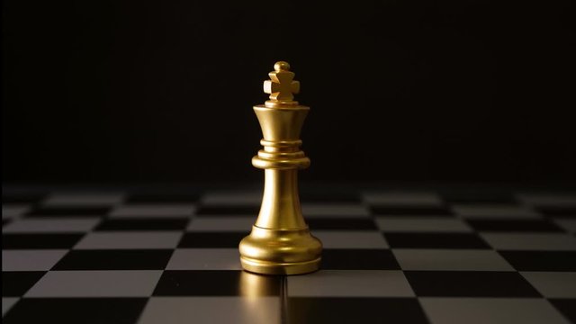 Stop motion the game of chess board, Strategy Games concept
