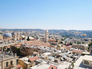 Fototapeta na wymiar ダビデの塔から見たエルサレムの街並み