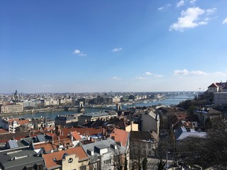 Fototapeta na wymiar View of Budapest from above