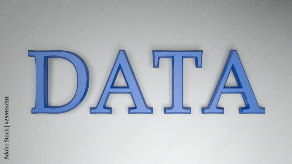 Poster the write data on a white surface, with two horizontal lines going from one side to the other and ba