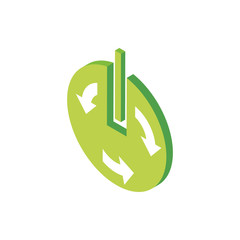 renewable energy symbol on white background