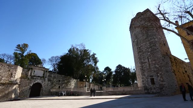 Historic square in old town Zadar, in Croatia