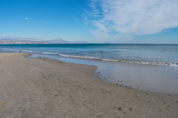 Small beach and sea in San Juan