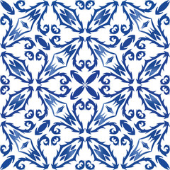 Fototapeta premium Ethnic ceramic tile in portuguese azulejo.