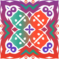 Ethnic ceramic tile in mexican talavera.