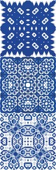 Ornamental azulejo portugal tiles decor.