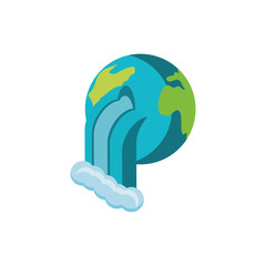 planet earth on white background