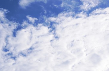 white clouds in the blue sky