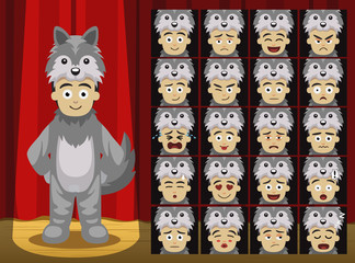 Fancy Animal Clothes Wolf Costume Cartoon Emotion faces-01