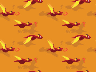 Fototapeta premium Dragon Flying Fire Breath Cartoon Cute Seamless Pattern Wallpaper-01