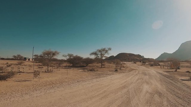 Gravel road in Namibia, Africa