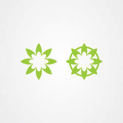 Green nature icon logo design