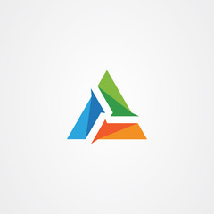 Triangle icon logo vector design