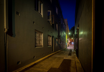 back lane at night