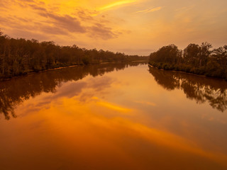 Sunrise Colour Over River