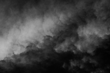 Textured cloud,Abstract black,isolated on black background