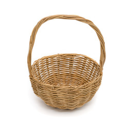 Obraz premium wicker basket isolated on a white background