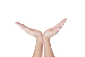 Hand open and ready to help or receive