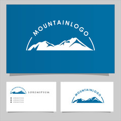 Mountain illustration, outdoor adventure logo design
