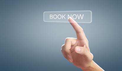 Hands touching button screen interface global connection customer networking