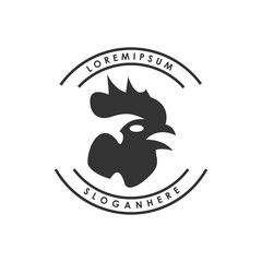 Rooster logo design vector