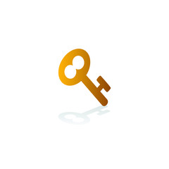 vector gold key icon